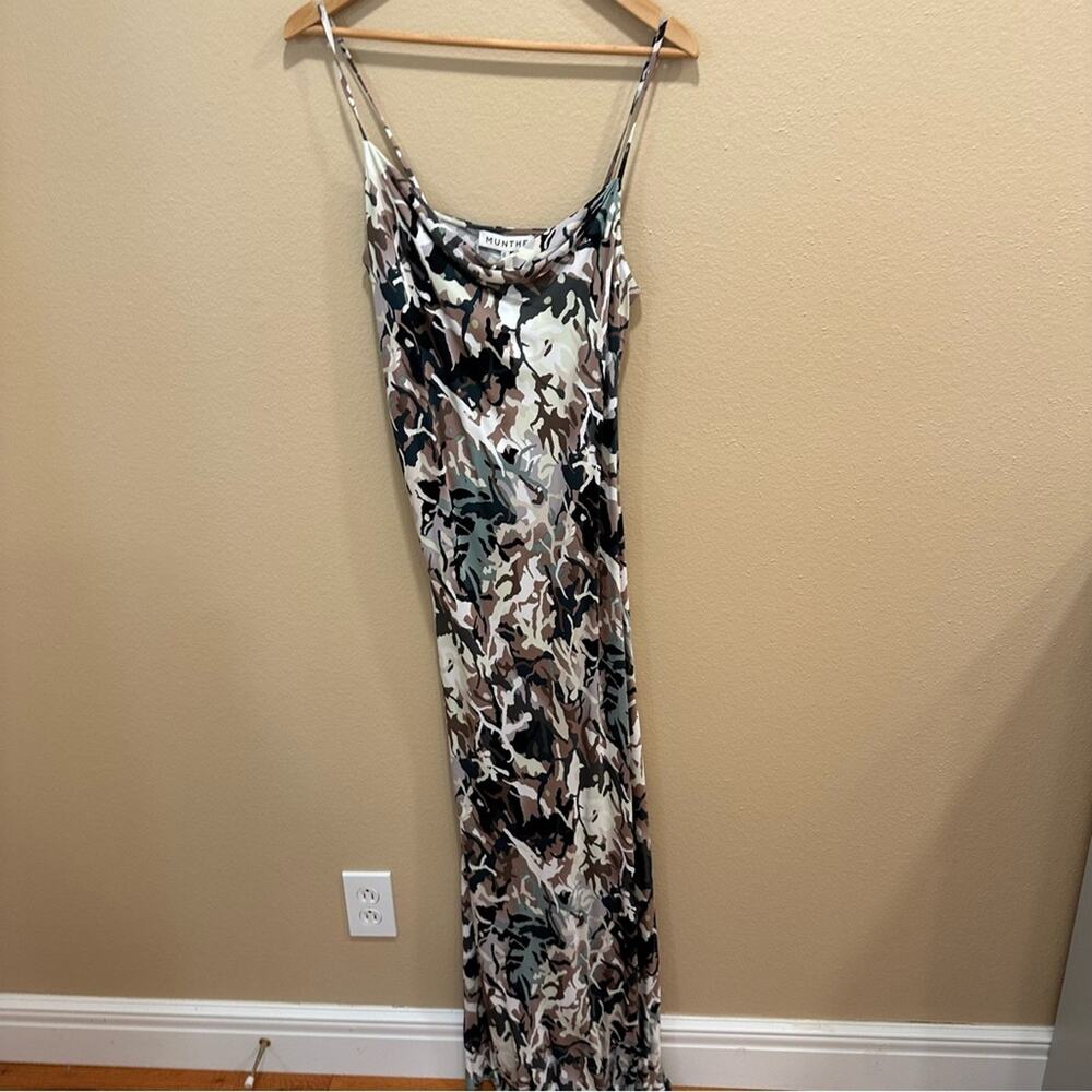 NWT Tuckernuck Munthe Green Neutral Sexy Camo Maxi Dress 8 - Picture 11 of 16